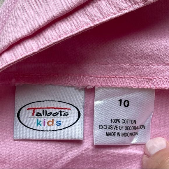 Talbots Kids Pink Skirt Skort 100% Cotton | Gingham Ribbon Design |Girls Size 10 - Picture 6 of 8